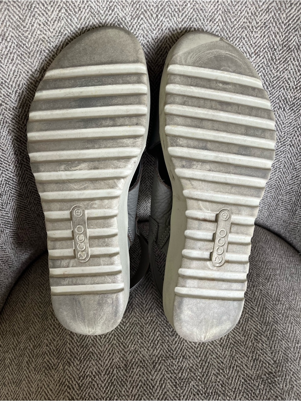 ECCO Freja Gray Leather Cross Strap Sandals Women’s Size 42 US 11 - Picture 5 of 6